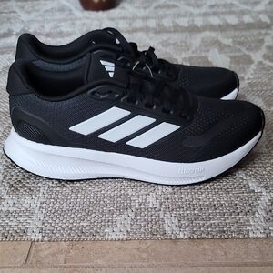 adidas Black and White Men's Cloudfoam Athletic Shoes